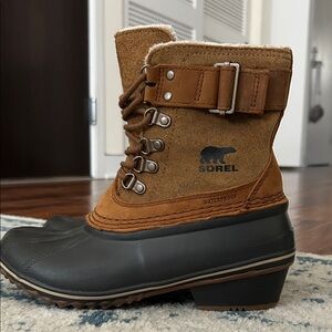 Sorel Tan and Black Waterproof Boots